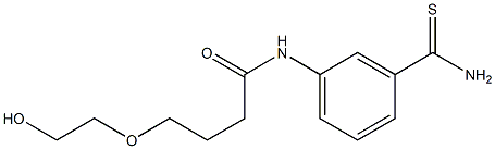 N-(3-carbamothioylphenyl)-4-(2-hydroxyethoxy)butanamide Struktur
