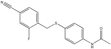 N-(4-{[(4-cyano-2-fluorophenyl)methyl]sulfanyl}phenyl)acetamide Struktur