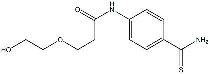 N-(4-carbamothioylphenyl)-3-(2-hydroxyethoxy)propanamide Struktur