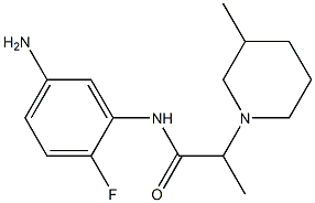 N-(5-amino-2-fluorophenyl)-2-(3-methylpiperidin-1-yl)propanamide Struktur