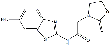 N-(6-amino-1,3-benzothiazol-2-yl)-2-(2-oxo-1,3-oxazolidin-3-yl)acetamide Struktur