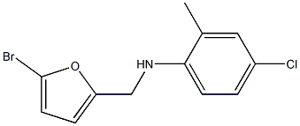 N-[(5-bromofuran-2-yl)methyl]-4-chloro-2-methylaniline Struktur
