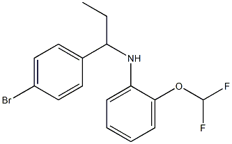 N-[1-(4-bromophenyl)propyl]-2-(difluoromethoxy)aniline Struktur