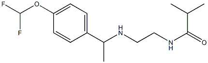 N-[2-({1-[4-(difluoromethoxy)phenyl]ethyl}amino)ethyl]-2-methylpropanamide Struktur