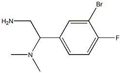 N-[2-amino-1-(3-bromo-4-fluorophenyl)ethyl]-N,N-dimethylamine Struktur