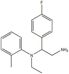 N-[2-amino-1-(4-fluorophenyl)ethyl]-N-ethyl-2-methylaniline Struktur