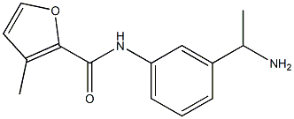 N-[3-(1-aminoethyl)phenyl]-3-methyl-2-furamide Struktur