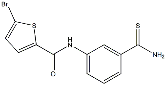 N-[3-(aminocarbonothioyl)phenyl]-5-bromothiophene-2-carboxamide Struktur