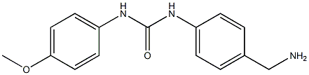 N-[4-(aminomethyl)phenyl]-N'-(4-methoxyphenyl)urea Struktur