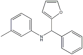 N-[furan-2-yl(phenyl)methyl]-3-methylaniline Struktur