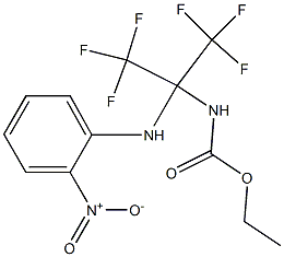 ethyl 2,2,2-trifluoro-1-{2-nitroanilino}-1-(trifluoromethyl)ethylcarbamate Struktur