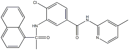 4-chloro-N-(4-methyl-2-pyridinyl)-3-[(1-naphthylacetyl)amino]benzamide Struktur