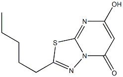 7-hydroxy-2-pentyl-5H-[1,3,4]thiadiazolo[3,2-a]pyrimidin-5-one Struktur