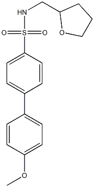 4'-methoxy-N-(tetrahydro-2-furanylmethyl)[1,1'-biphenyl]-4-sulfonamide Struktur
