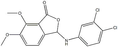 3-(3,4-dichloroanilino)-6,7-dimethoxy-2-benzofuran-1(3H)-one Structure