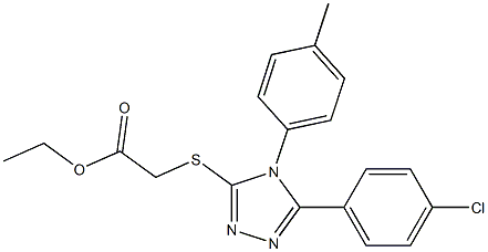 ethyl {[5-(4-chlorophenyl)-4-(4-methylphenyl)-4H-1,2,4-triazol-3-yl]sulfanyl}acetate Struktur