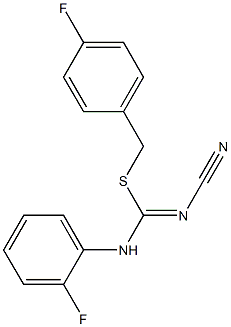 4-fluorobenzyl N'-cyano-N-(2-fluorophenyl)imidothiocarbamate Struktur