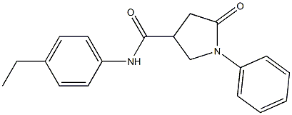 N-(4-ethylphenyl)-5-oxo-1-phenyl-3-pyrrolidinecarboxamide Struktur
