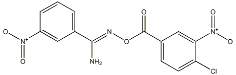 N'-({4-chloro-3-nitrobenzoyl}oxy)-3-nitrobenzenecarboximidamide Structure