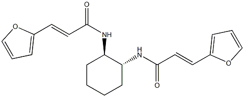 (E)-3-(2-furyl)-N-((1R,2R)-2-{[(E)-3-(2-furyl)-2-propenoyl]amino}cyclohexyl)-2-propenamide Struktur