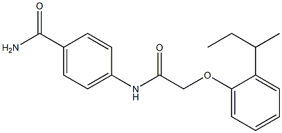 4-({2-[2-(sec-butyl)phenoxy]acetyl}amino)benzamide Struktur