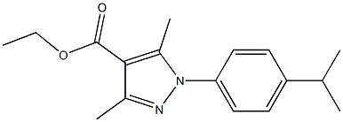 ethyl 1-(4-isopropylphenyl)-3,5-dimethyl-1H-pyrazole-4-carboxylate Struktur