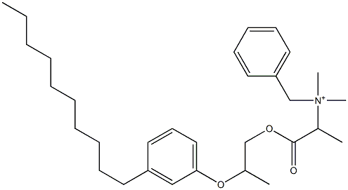 N,N-Dimethyl-N-benzyl-N-[1-[[2-(3-decylphenyloxy)propyl]oxycarbonyl]ethyl]aminium Structure