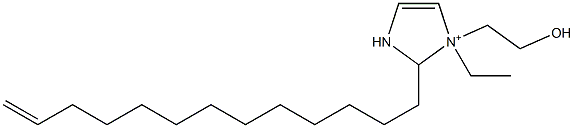 1-Ethyl-1-(2-hydroxyethyl)-2-(12-tridecenyl)-4-imidazoline-1-ium Struktur