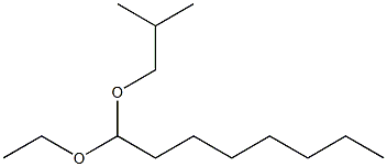 Octanal ethyl(2-methylpropyl)acetal Struktur