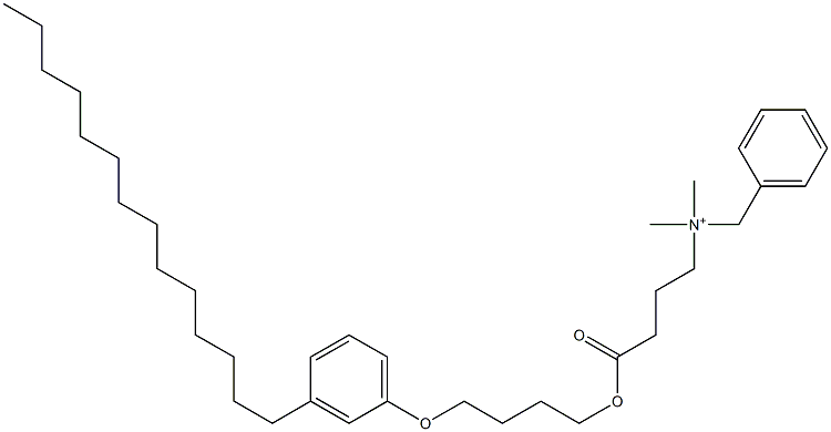 N,N-Dimethyl-N-benzyl-N-[3-[[4-(3-tetradecylphenyloxy)butyl]oxycarbonyl]propyl]aminium Structure