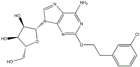 2-[2-(3-Chlorophenyl)ethoxy]adenosine Struktur