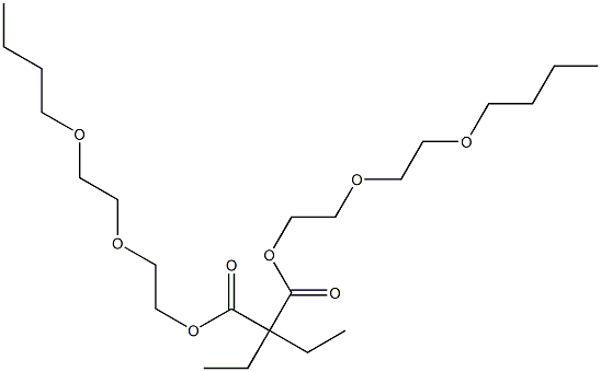 Diethylmalonic acid bis[2-(2-butoxyethoxy)ethyl] ester Struktur