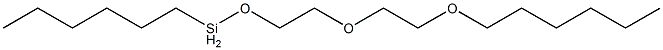 Hexyl[2-[2-(hexyloxy)ethoxy]ethoxy]silane Struktur