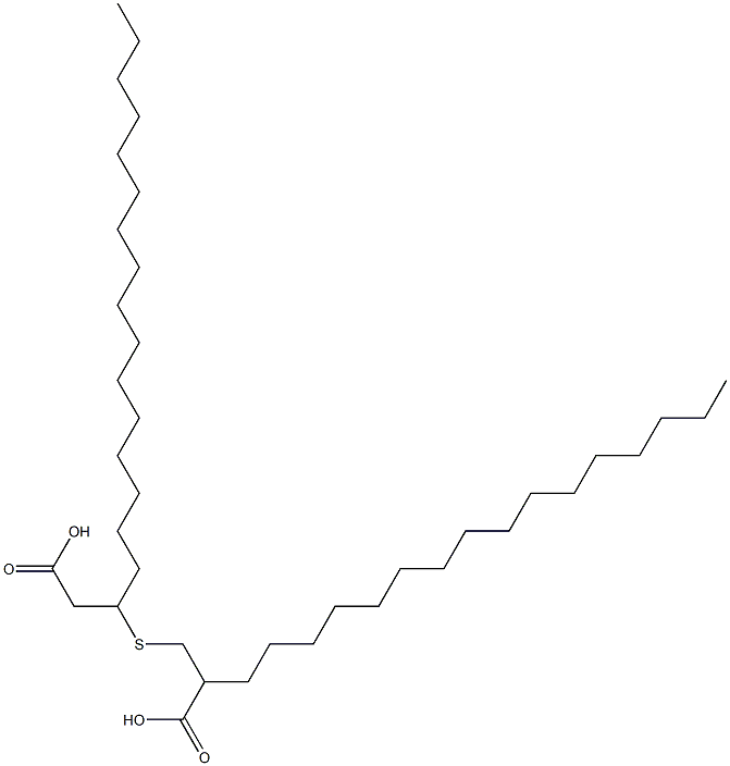 3-(2-Carboxyoctadecylthio)nonadecanoic acid Struktur