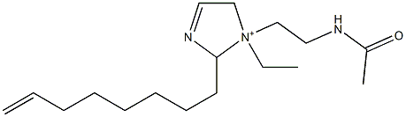 1-[2-(Acetylamino)ethyl]-1-ethyl-2-(7-octenyl)-3-imidazoline-1-ium Struktur