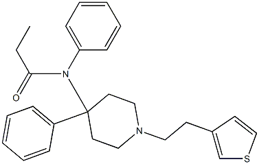 N-(Phenyl)-N-[1-(2-(3-thienyl)ethyl)-4-phenylpiperidin-4-yl]propanamide Structure