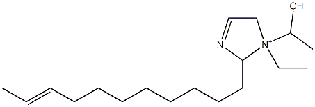 1-Ethyl-1-(1-hydroxyethyl)-2-(9-undecenyl)-3-imidazoline-1-ium Struktur