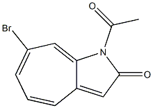 1-Acetyl-7-bromocyclohepta[b]pyrrol-2(1H)-one Struktur