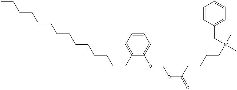 N,N-Dimethyl-N-benzyl-N-[4-[[(2-tetradecylphenyloxy)methyl]oxycarbonyl]butyl]aminium Structure