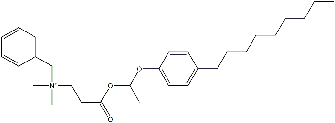 N,N-Dimethyl-N-benzyl-N-[2-[[1-(4-nonylphenyloxy)ethyl]oxycarbonyl]ethyl]aminium Structure
