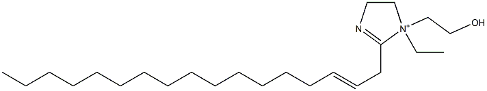 1-Ethyl-2-(2-heptadecenyl)-1-(2-hydroxyethyl)-2-imidazoline-1-ium Struktur