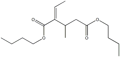 2-Ethylidene-3-methylpentanedioic acid dibutyl ester Struktur