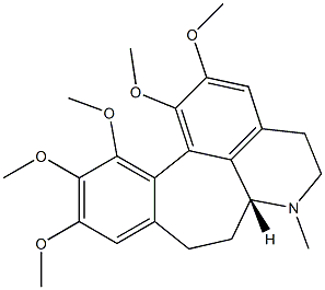 (6aR)-4,5,6,6a,7,8-Hexahydro-1,2,10,11,12-pentamethoxy-6-methylbenzo[6,7]cyclohept[1,2,3-ij]isoquinoline Struktur