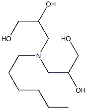 Hexylbis(2,3-dihydroxypropyl)amine Struktur