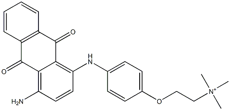 2-[4-[[(4-Amino-9,10-dihydro-9,10-dioxoanthracen)-1-yl]amino]phenoxy]-N,N,N-trimethylethanaminium Structure