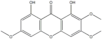 1,8-Dihydroxy-2,3,6-trimethoxyxanthone Struktur