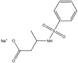 3-(Phenylsulfonylamino)butanoic acid sodium salt Struktur