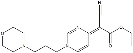 4-[Cyano(ethoxycarbonyl)methylene]-1,4-dihydro-1-(3-morpholinopropyl)pyrimidine Structure