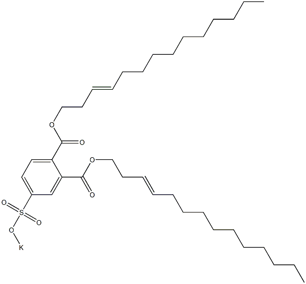 4-(Potassiosulfo)phthalic acid di(3-tetradecenyl) ester Struktur