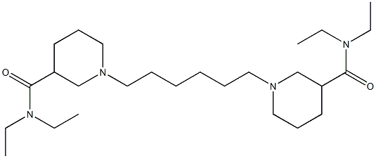 1,1'-(Hexane-1,6-diyl)bis(N,N-diethylpiperidine-3-carboxamide) Struktur
